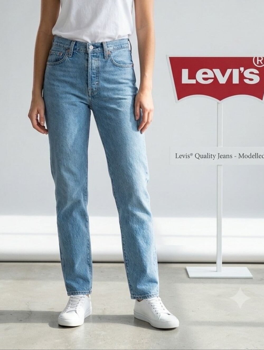Levi's Women's High-Rise Straight Jeans in Light Blue